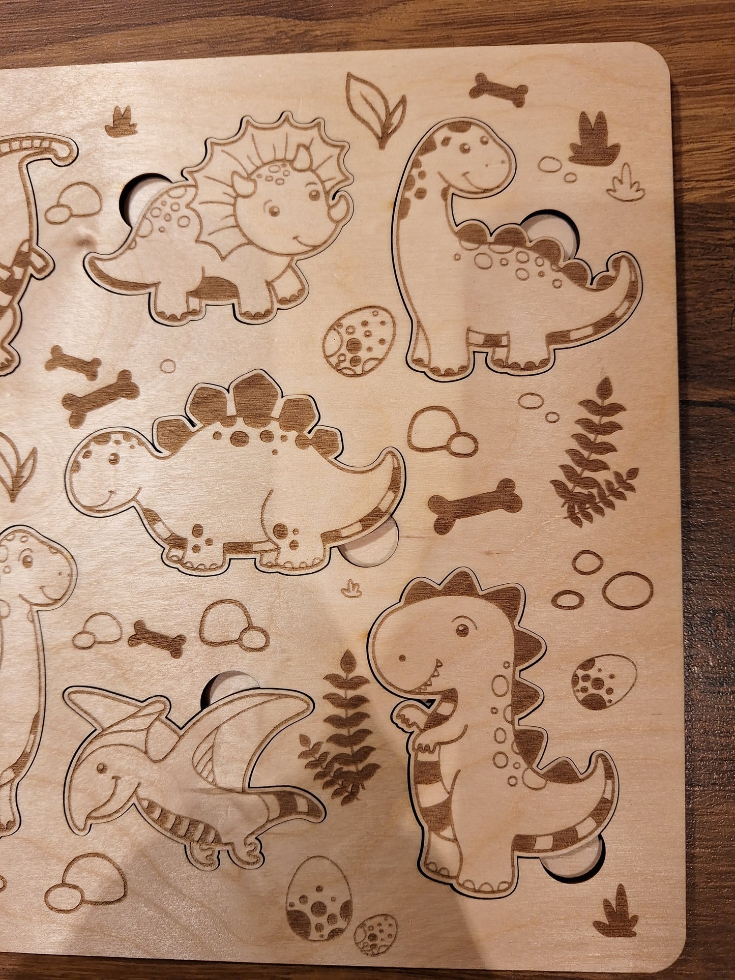 Kinderspielzeug Holz Puzzle | Dino Puzzle | Steckpuzzle Tiere Holzspielzeug, Montessori Spielzeug Kleinkinder, Puzzle, Lernspielzeug - Makrameelilifee