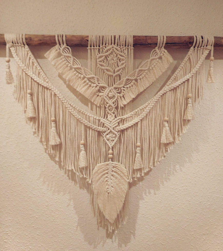 Makramee Wandbehang XXL, Boho Wandbehang, Wanddeko, Wohndeko, Hochzeit, Wandschmuck - Makrameelilifee